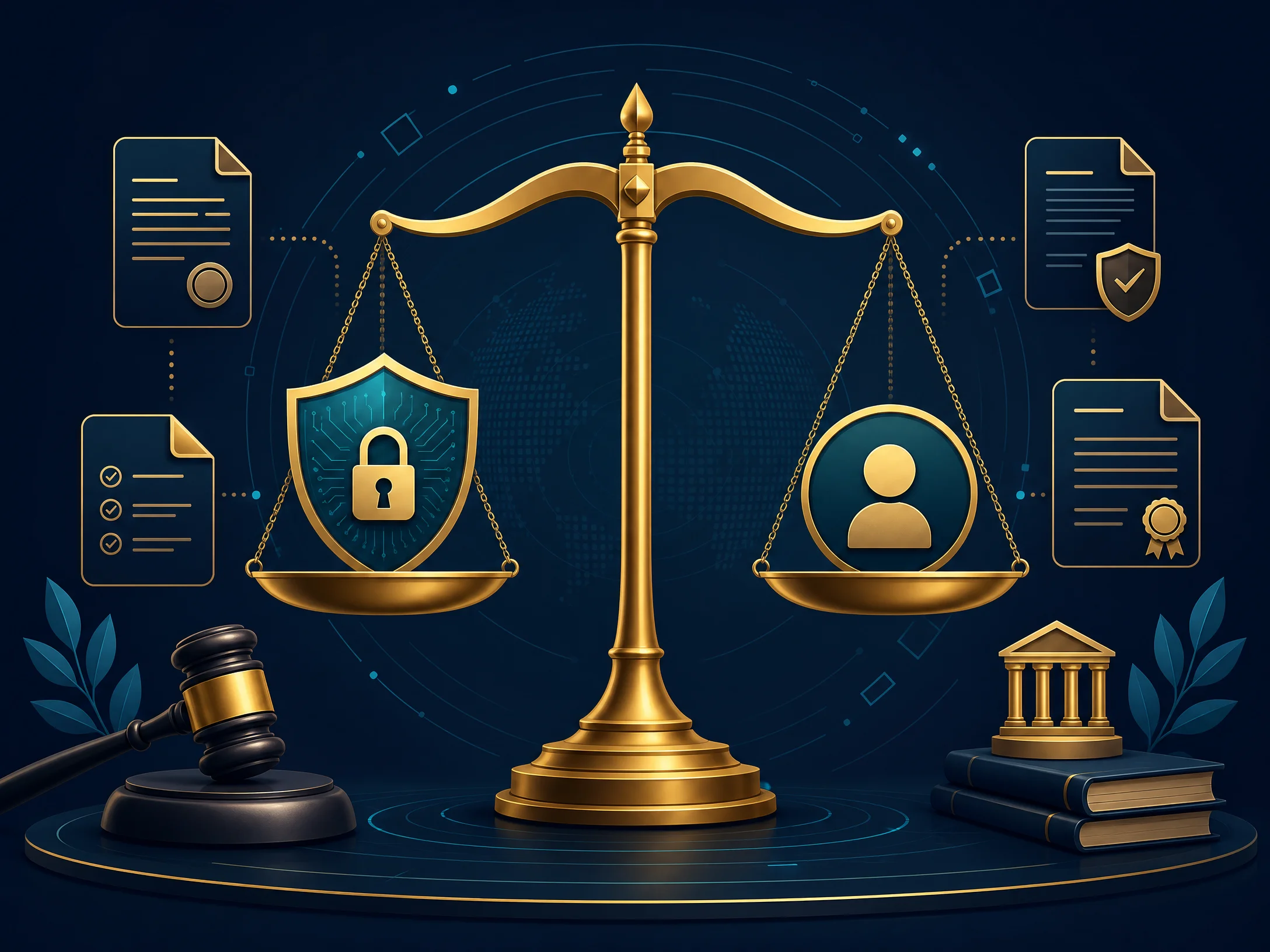 黑料网权利保护天平与法律保障示意图